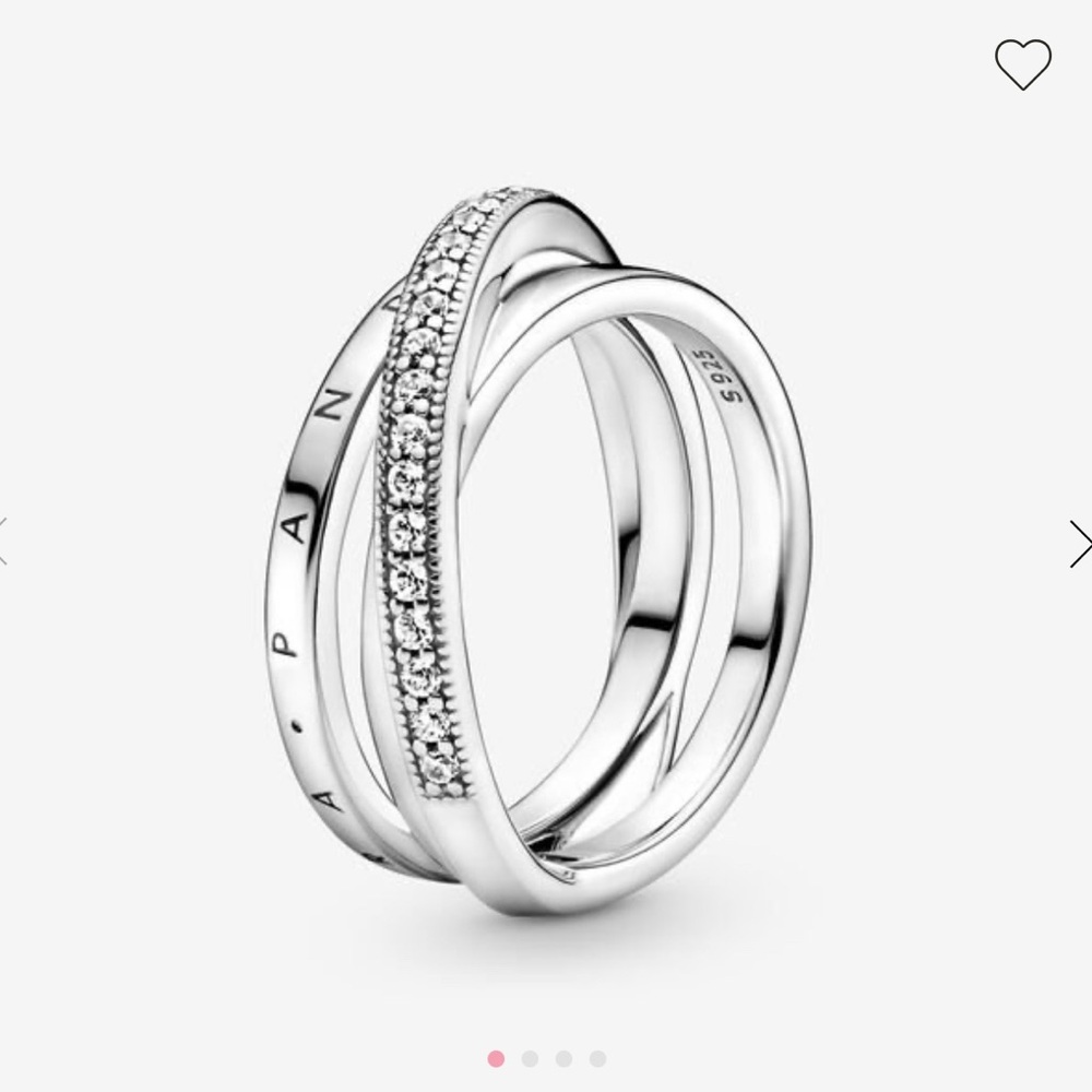 Pandora Silver Crossover Ring - image 6